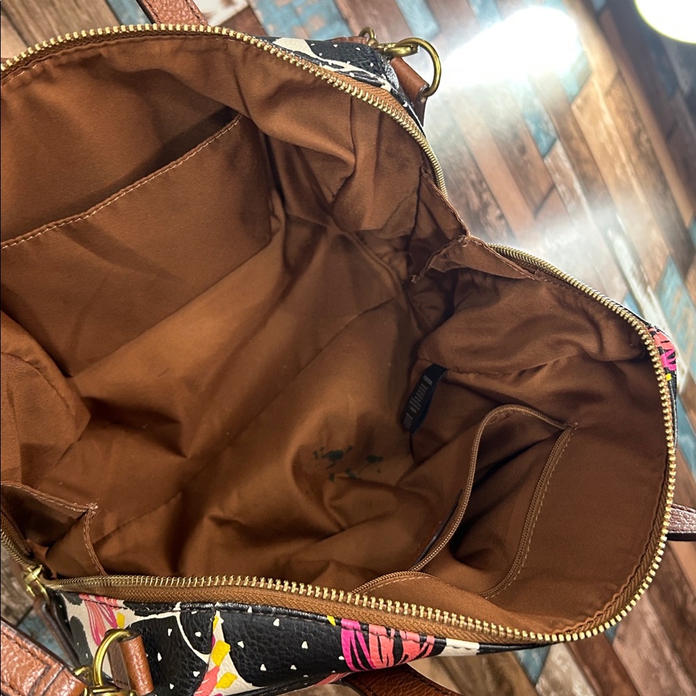 Fossil floral cactus Brown Fabric Interior crossbody bag - Picture 9 of 16
